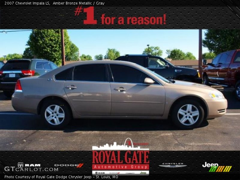 Amber Bronze Metallic / Gray 2007 Chevrolet Impala LS