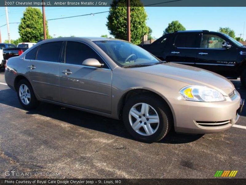 Amber Bronze Metallic / Gray 2007 Chevrolet Impala LS