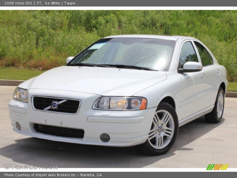 Ice White / Taupe 2008 Volvo S60 2.5T