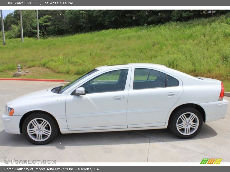 Ice White / Taupe 2008 Volvo S60 2.5T