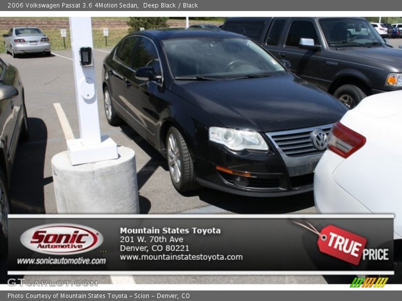 Deep Black / Black 2006 Volkswagen Passat 3.6 4Motion Sedan