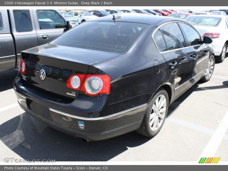 Deep Black / Black 2006 Volkswagen Passat 3.6 4Motion Sedan