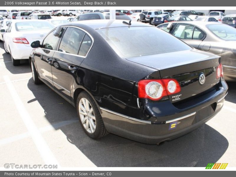 Deep Black / Black 2006 Volkswagen Passat 3.6 4Motion Sedan