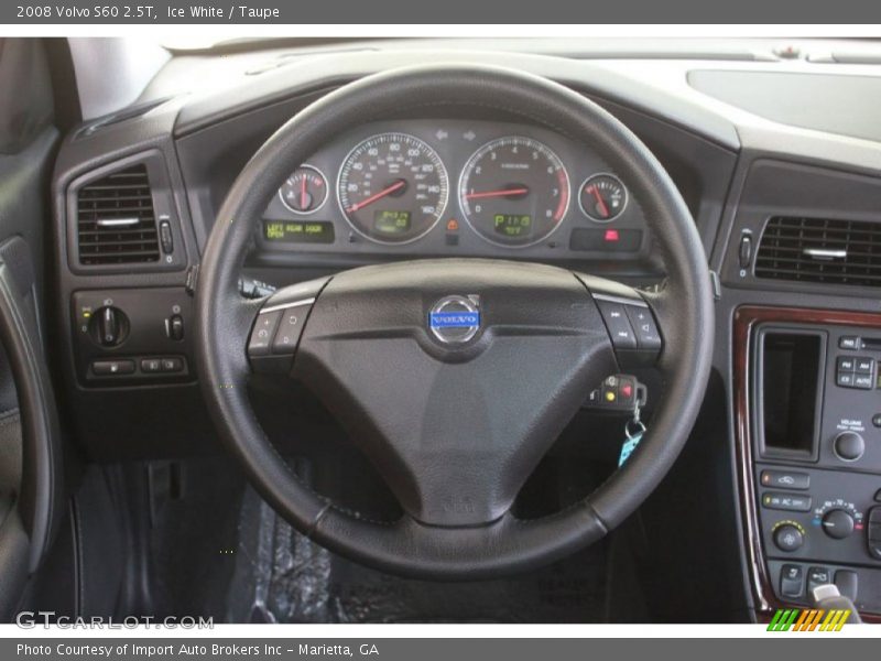 Ice White / Taupe 2008 Volvo S60 2.5T