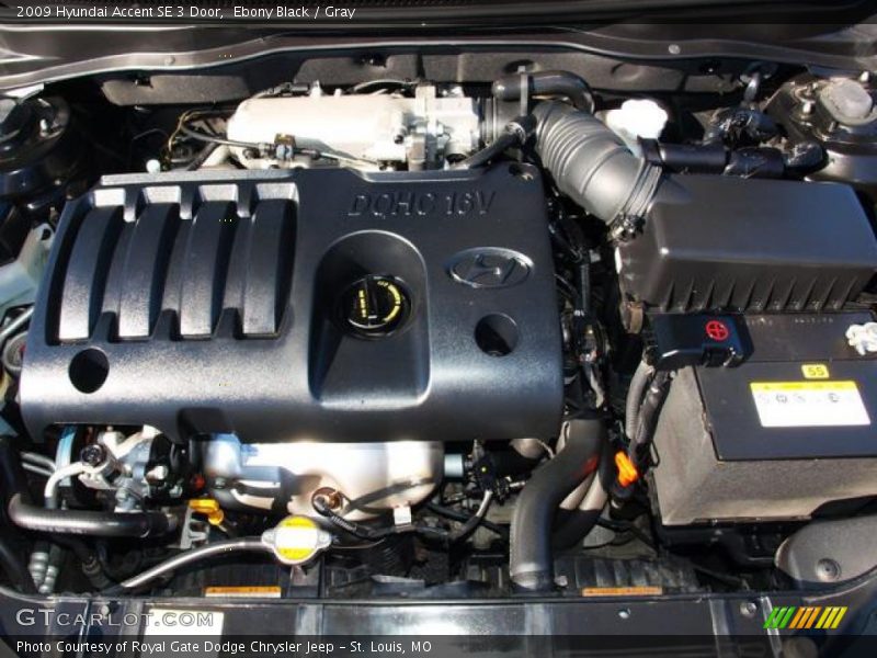  2009 Accent SE 3 Door Engine - 1.6 Liter DOHC-16 Valve CVVT 4 Cylinder