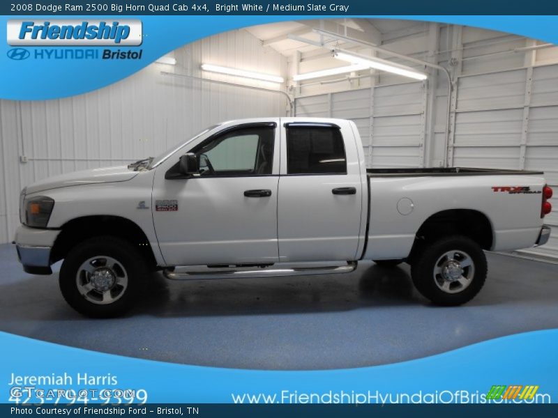 Bright White / Medium Slate Gray 2008 Dodge Ram 2500 Big Horn Quad Cab 4x4