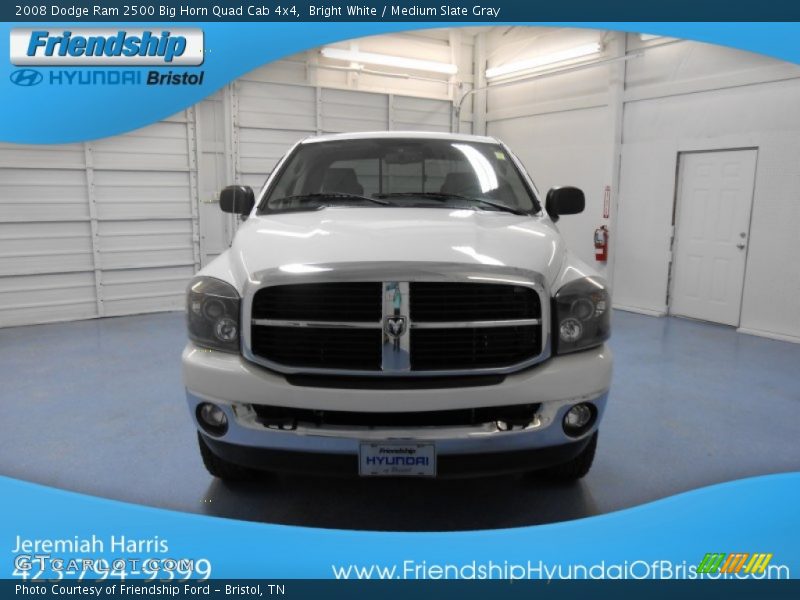 Bright White / Medium Slate Gray 2008 Dodge Ram 2500 Big Horn Quad Cab 4x4