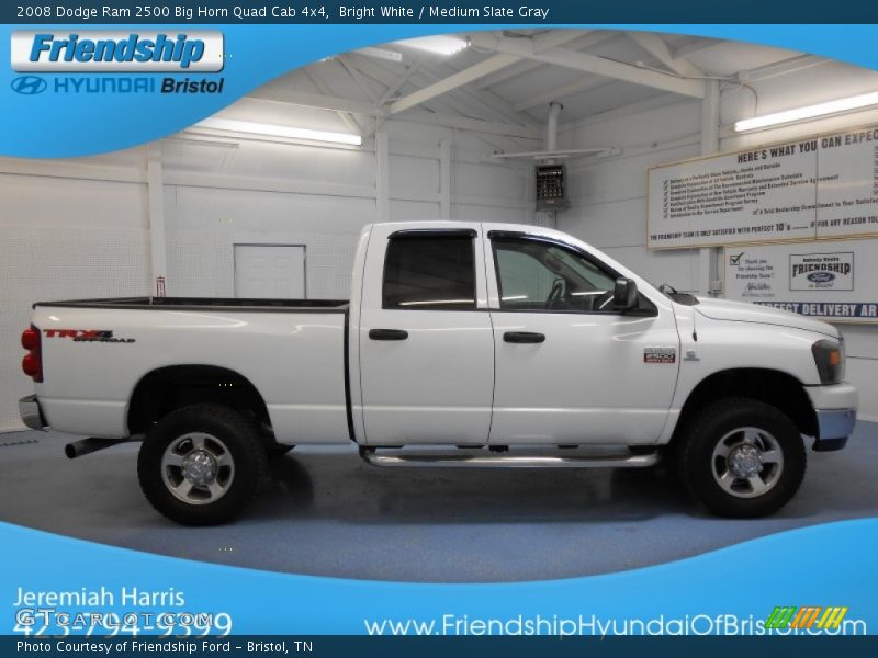 Bright White / Medium Slate Gray 2008 Dodge Ram 2500 Big Horn Quad Cab 4x4