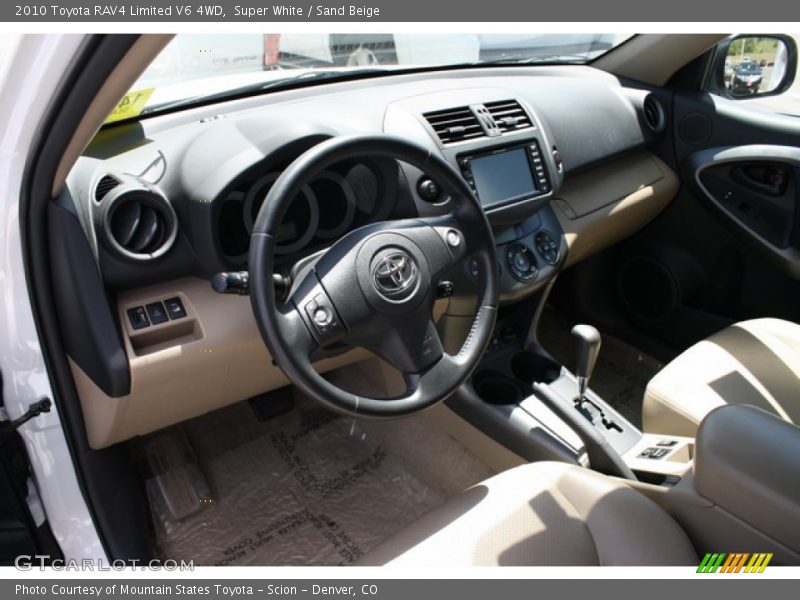 Super White / Sand Beige 2010 Toyota RAV4 Limited V6 4WD