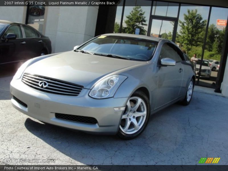 Liquid Platinum Metallic / Graphite Black 2007 Infiniti G 35 Coupe