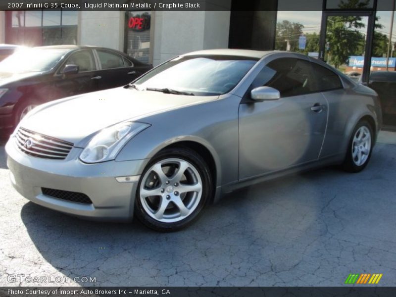 Liquid Platinum Metallic / Graphite Black 2007 Infiniti G 35 Coupe