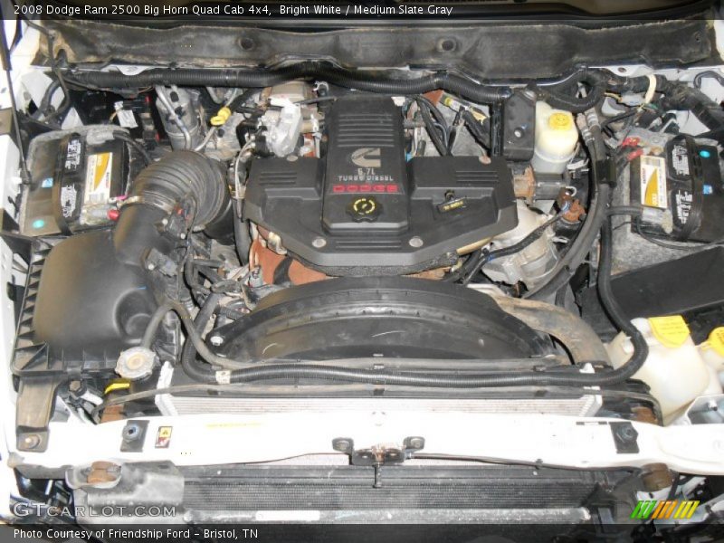 Bright White / Medium Slate Gray 2008 Dodge Ram 2500 Big Horn Quad Cab 4x4