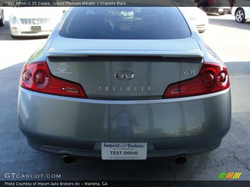Liquid Platinum Metallic / Graphite Black 2007 Infiniti G 35 Coupe