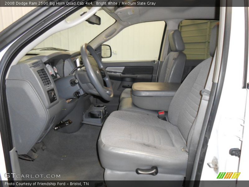 Bright White / Medium Slate Gray 2008 Dodge Ram 2500 Big Horn Quad Cab 4x4