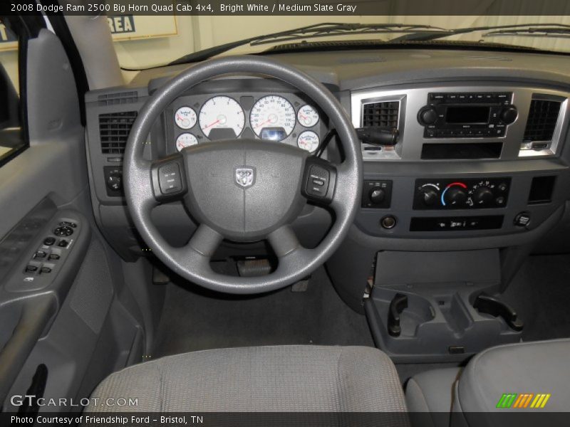 Bright White / Medium Slate Gray 2008 Dodge Ram 2500 Big Horn Quad Cab 4x4