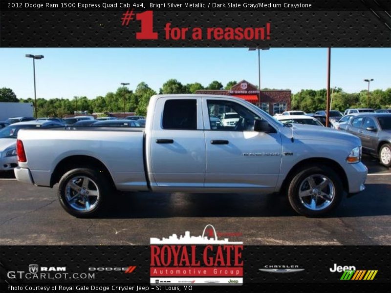 Bright Silver Metallic / Dark Slate Gray/Medium Graystone 2012 Dodge Ram 1500 Express Quad Cab 4x4