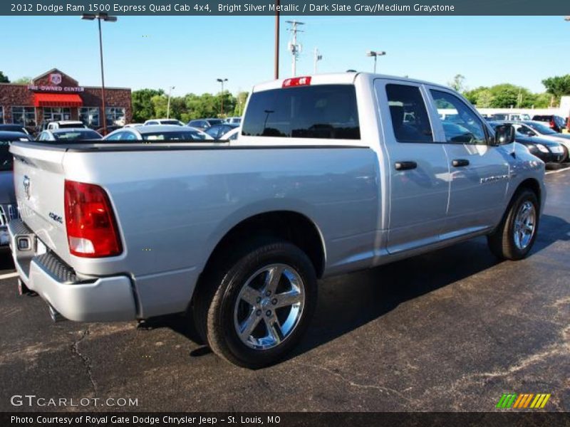 Bright Silver Metallic / Dark Slate Gray/Medium Graystone 2012 Dodge Ram 1500 Express Quad Cab 4x4