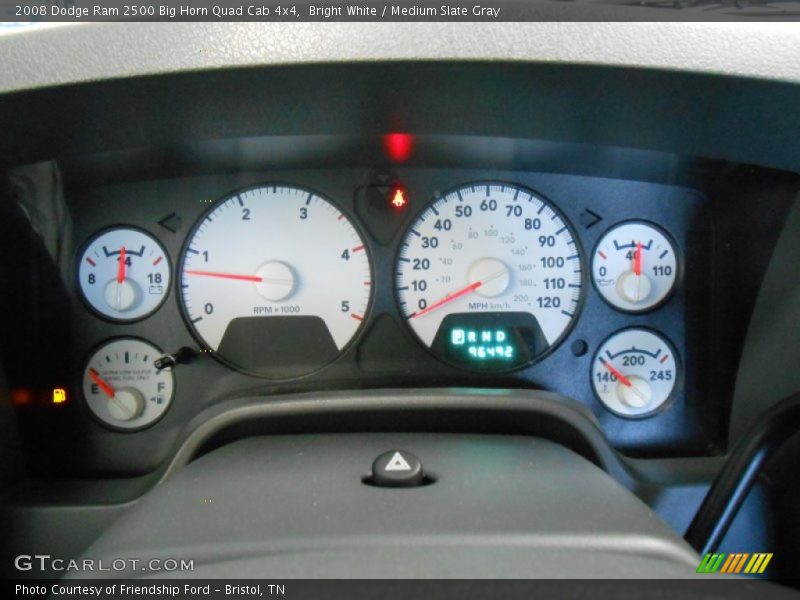 Bright White / Medium Slate Gray 2008 Dodge Ram 2500 Big Horn Quad Cab 4x4