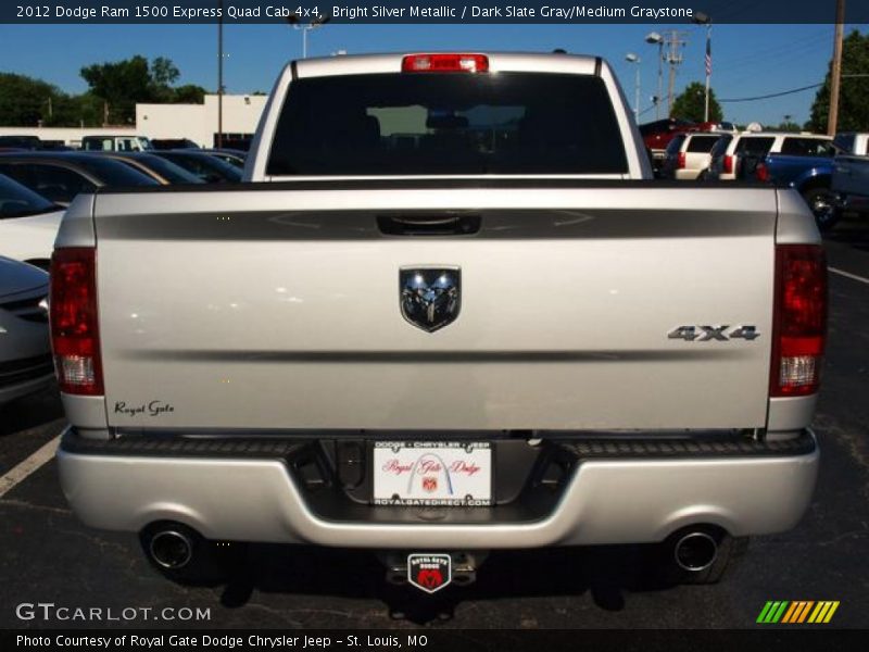 Bright Silver Metallic / Dark Slate Gray/Medium Graystone 2012 Dodge Ram 1500 Express Quad Cab 4x4