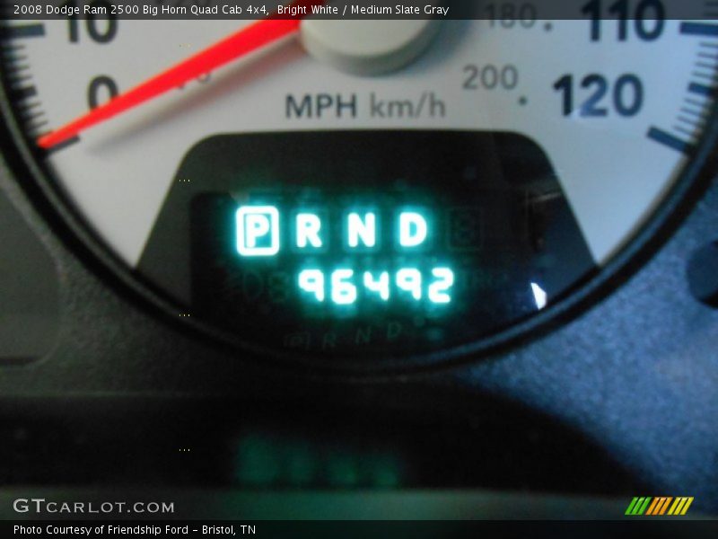 Bright White / Medium Slate Gray 2008 Dodge Ram 2500 Big Horn Quad Cab 4x4
