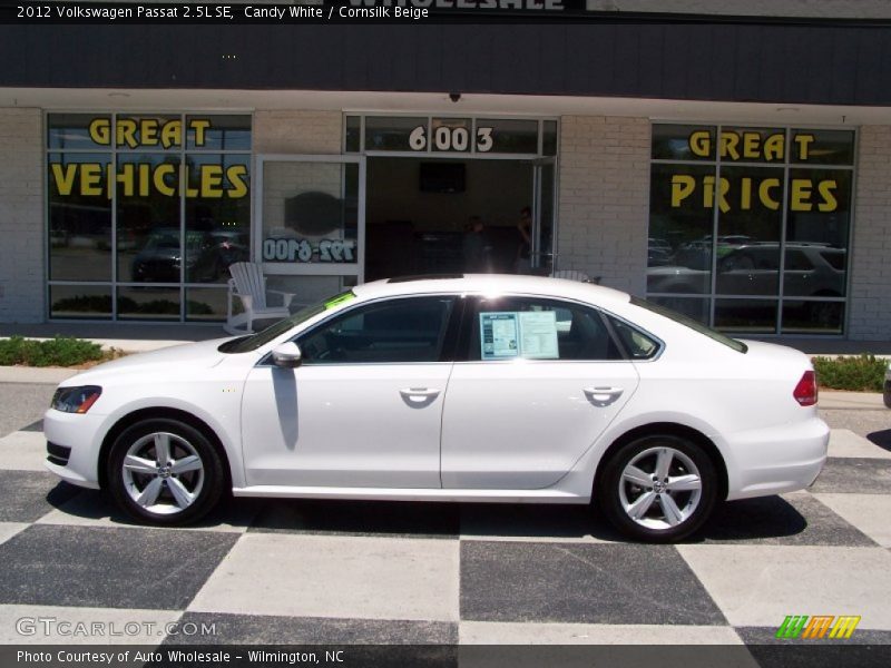 Candy White / Cornsilk Beige 2012 Volkswagen Passat 2.5L SE