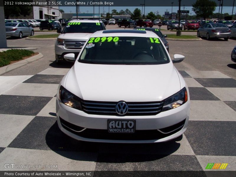 Candy White / Cornsilk Beige 2012 Volkswagen Passat 2.5L SE