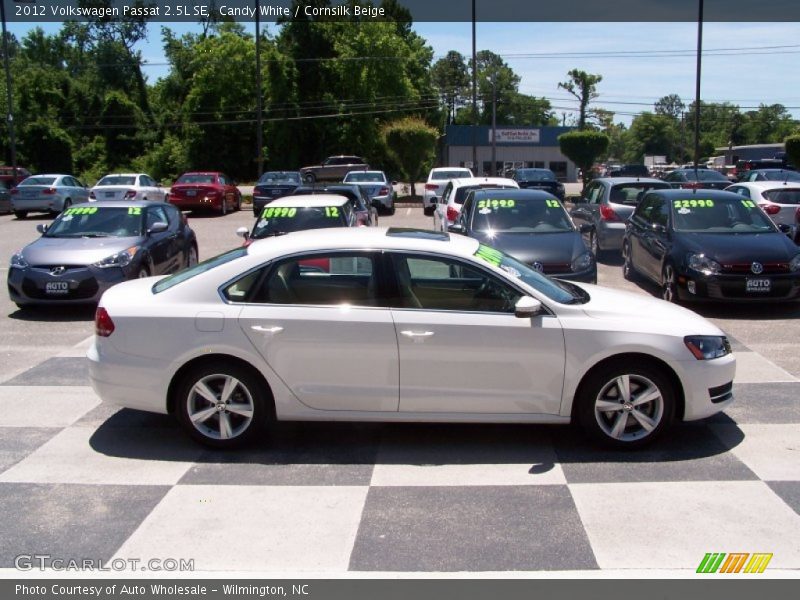 Candy White / Cornsilk Beige 2012 Volkswagen Passat 2.5L SE