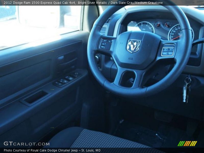 Bright Silver Metallic / Dark Slate Gray/Medium Graystone 2012 Dodge Ram 1500 Express Quad Cab 4x4