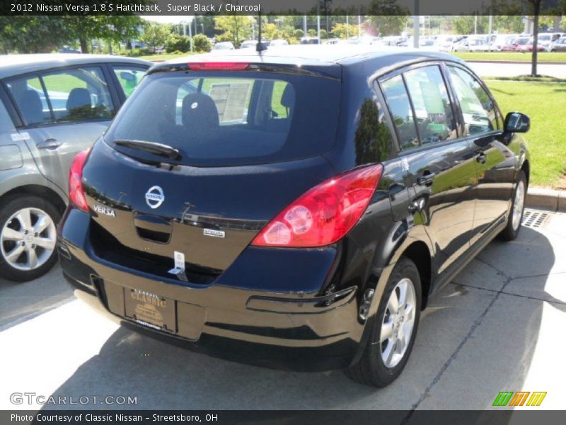 Super Black / Charcoal 2012 Nissan Versa 1.8 S Hatchback