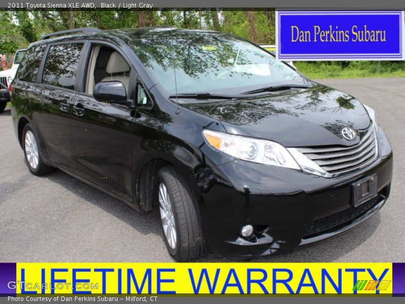 Black / Light Gray 2011 Toyota Sienna XLE AWD