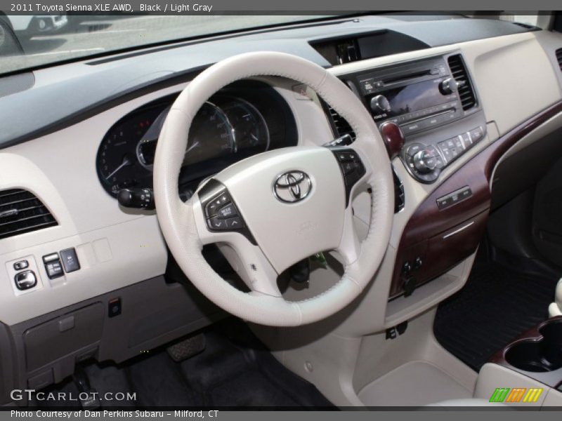 Black / Light Gray 2011 Toyota Sienna XLE AWD
