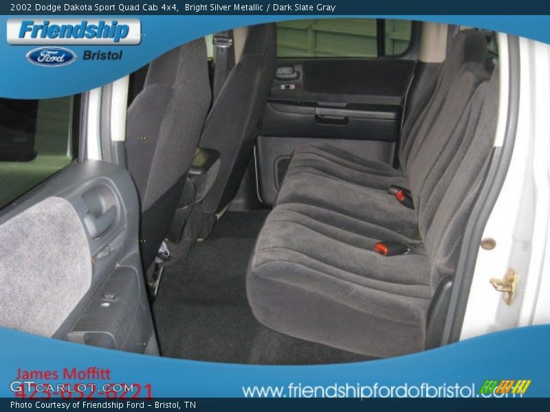 Bright Silver Metallic / Dark Slate Gray 2002 Dodge Dakota Sport Quad Cab 4x4