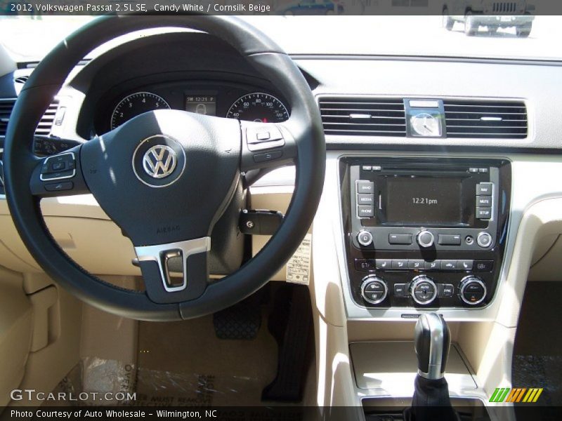 Candy White / Cornsilk Beige 2012 Volkswagen Passat 2.5L SE