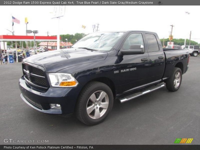 True Blue Pearl / Dark Slate Gray/Medium Graystone 2012 Dodge Ram 1500 Express Quad Cab 4x4