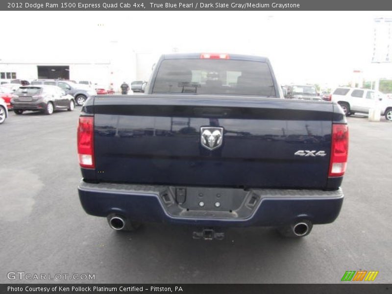 True Blue Pearl / Dark Slate Gray/Medium Graystone 2012 Dodge Ram 1500 Express Quad Cab 4x4
