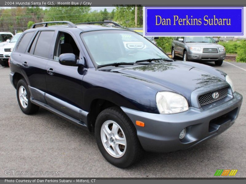 Moonlit Blue / Gray 2004 Hyundai Santa Fe GLS