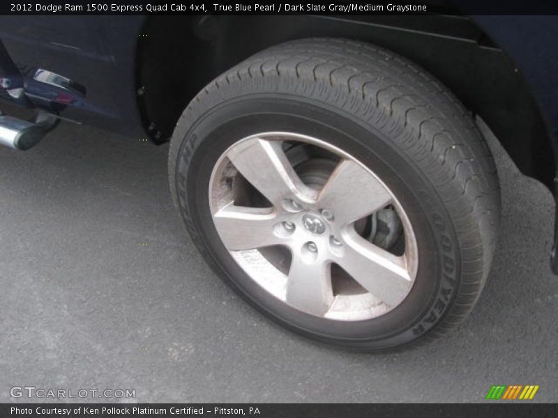 True Blue Pearl / Dark Slate Gray/Medium Graystone 2012 Dodge Ram 1500 Express Quad Cab 4x4