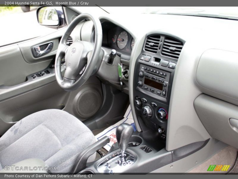 Moonlit Blue / Gray 2004 Hyundai Santa Fe GLS
