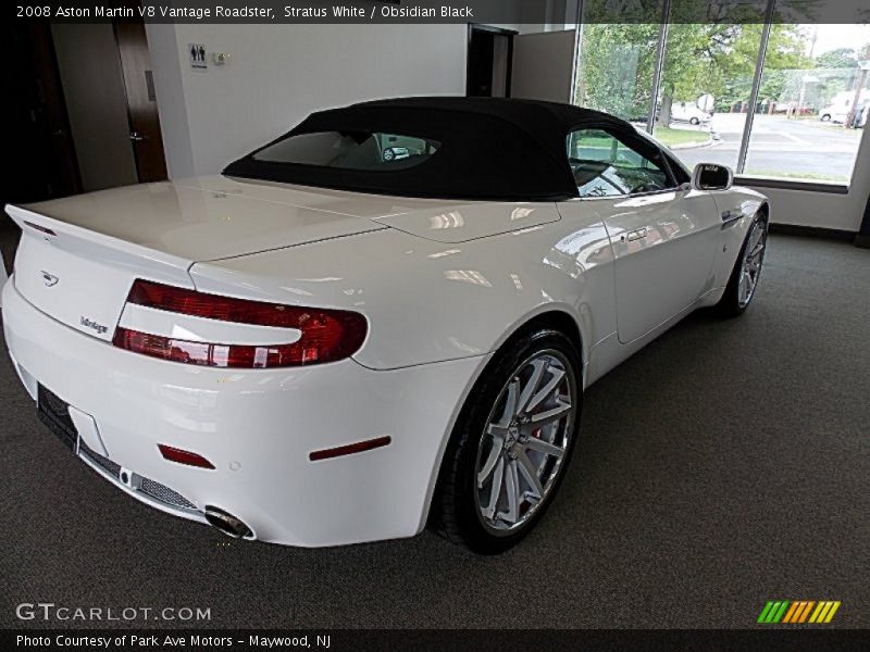 Stratus White / Obsidian Black 2008 Aston Martin V8 Vantage Roadster
