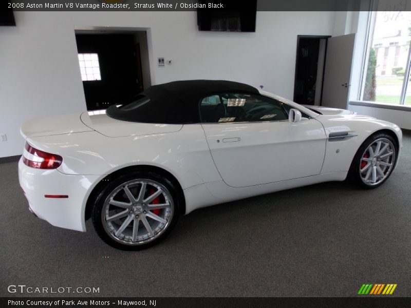 Stratus White / Obsidian Black 2008 Aston Martin V8 Vantage Roadster