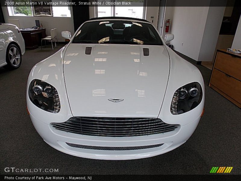 Stratus White / Obsidian Black 2008 Aston Martin V8 Vantage Roadster