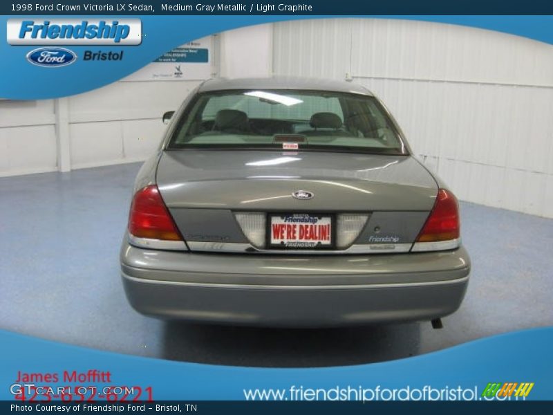 Medium Gray Metallic / Light Graphite 1998 Ford Crown Victoria LX Sedan