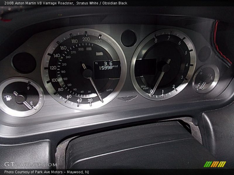  2008 V8 Vantage Roadster Roadster Gauges