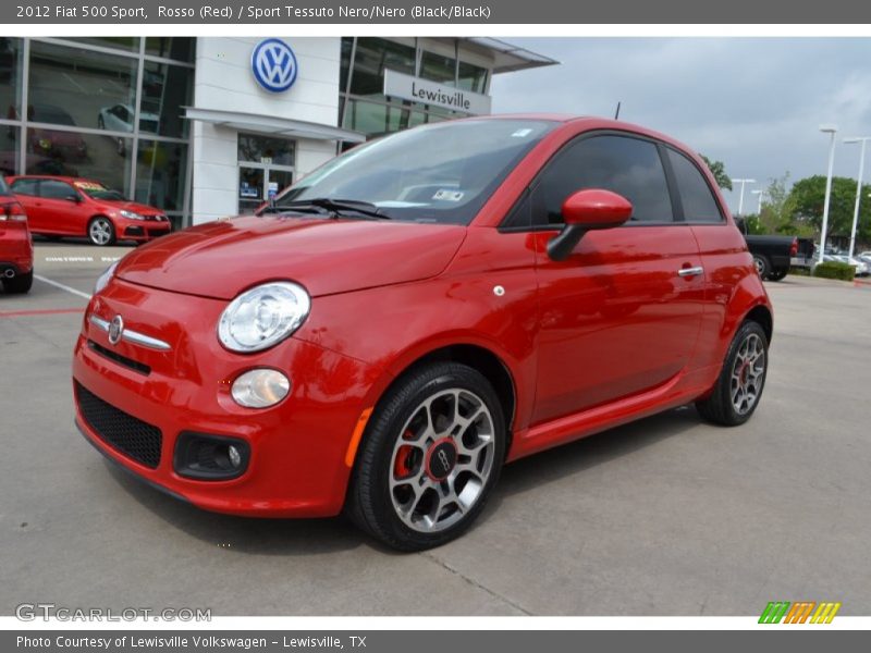 Rosso (Red) / Sport Tessuto Nero/Nero (Black/Black) 2012 Fiat 500 Sport