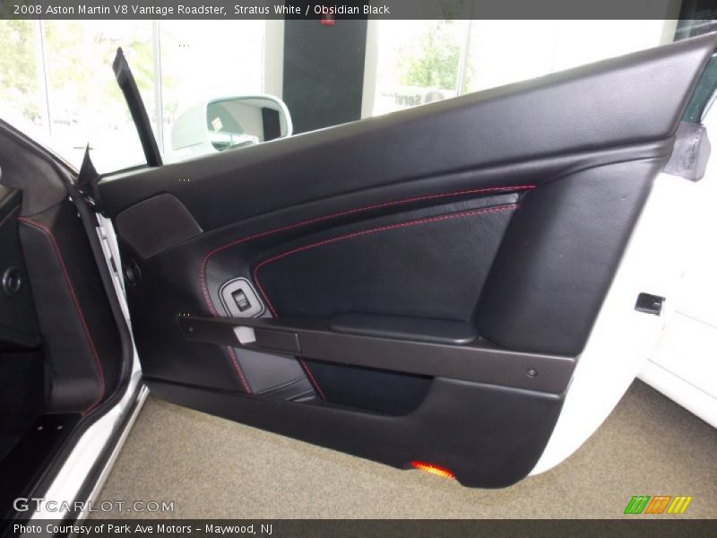Stratus White / Obsidian Black 2008 Aston Martin V8 Vantage Roadster
