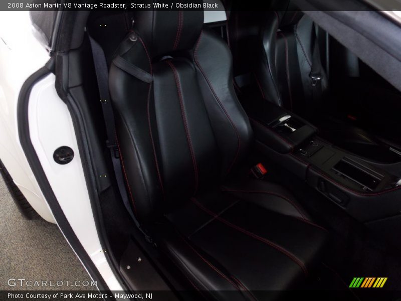 Stratus White / Obsidian Black 2008 Aston Martin V8 Vantage Roadster