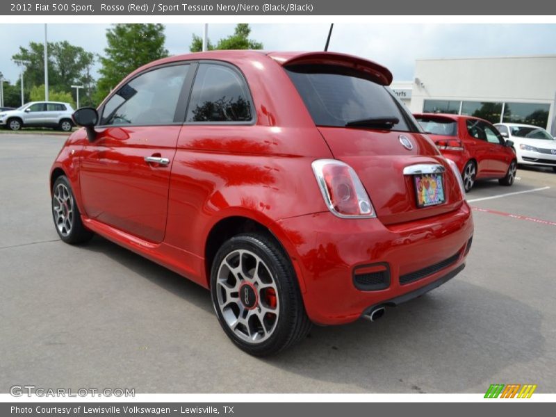 Rosso (Red) / Sport Tessuto Nero/Nero (Black/Black) 2012 Fiat 500 Sport