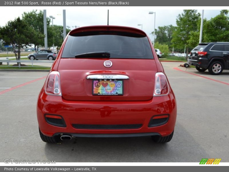 Rosso (Red) / Sport Tessuto Nero/Nero (Black/Black) 2012 Fiat 500 Sport