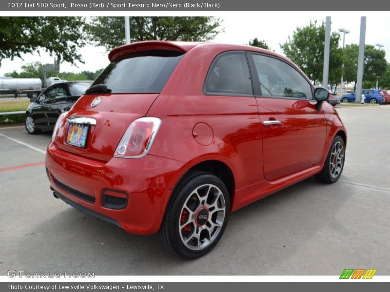Rosso (Red) / Sport Tessuto Nero/Nero (Black/Black) 2012 Fiat 500 Sport
