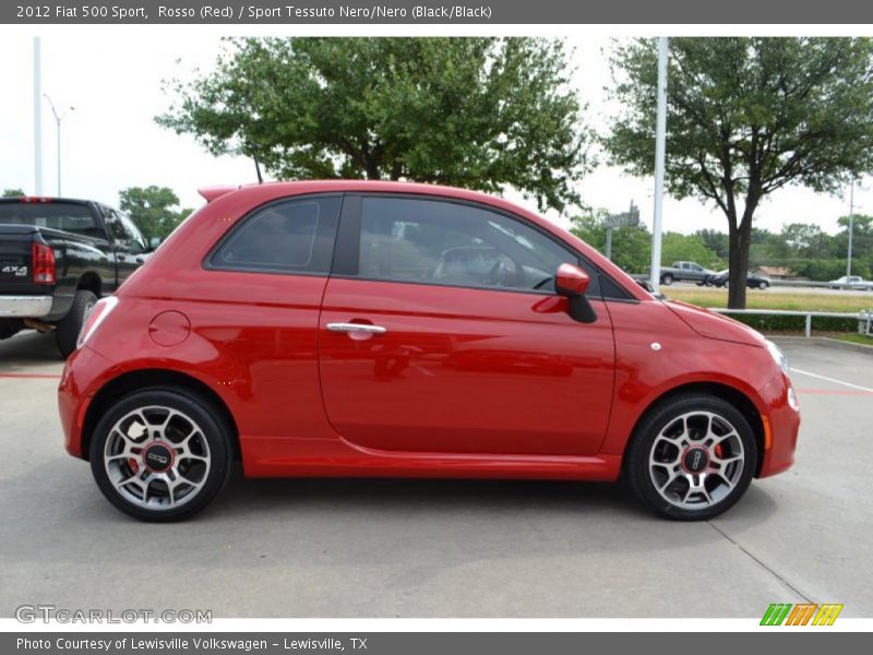 Rosso (Red) / Sport Tessuto Nero/Nero (Black/Black) 2012 Fiat 500 Sport